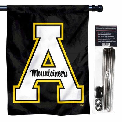 College Flags & Banners Co. Appalachian State Mountaineers Double Sided House Flag with Pole Set
