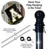 College Flags & Banners Co. Appalachian State Mountaineers Double Sided House Flag with Pole Set view 2