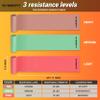 NYSEEFIT Therapy-Band Resistance Bands Set with Carry Bag, Non-Latex Elastic Band, Upper & Lower Body Exercise, Body Weight Strength Training, Physical Therapy, Pilates, Rehab, Pink, Green & Tan view 3