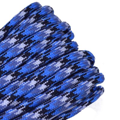 35+ Camo Pattern of Parachute 550 Cord Type III 7 Strand Paracord - Blue Snake Camo (25 Feet)