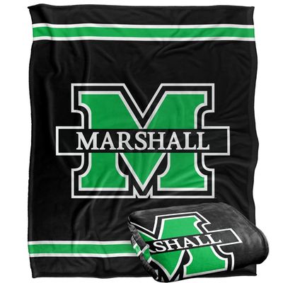 Marshall University The Heard Blanket, 50"X60", Primary Logo Stripes, Silky Touch Super Soft Throw