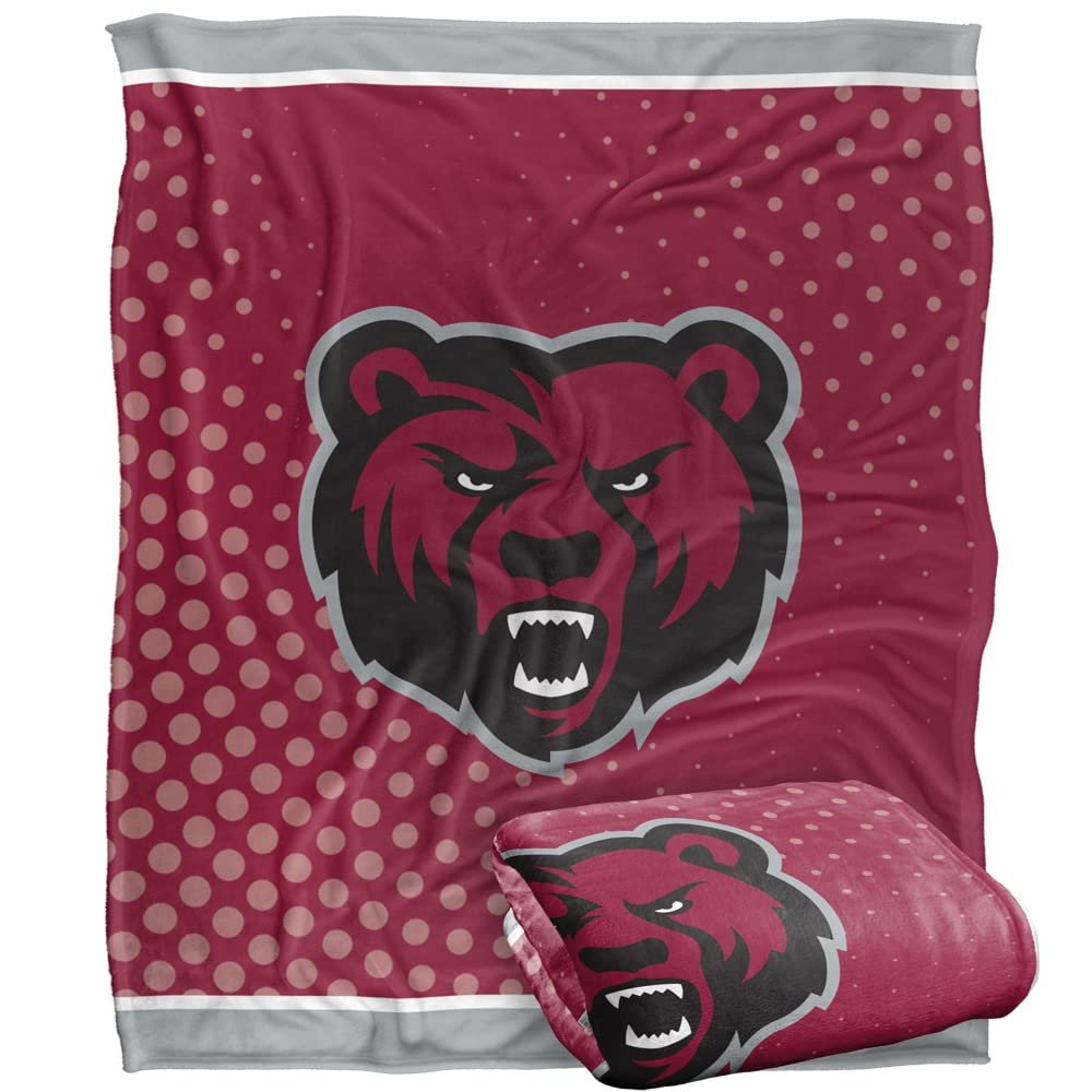 State University of New York at Potsdam Bears Blanket, 50"X60", Logo Dots, Silky Touch Super Soft Throw