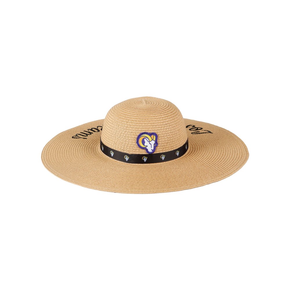 Los Angeles Rams NFL Womens Wordmark Beach Straw Hat