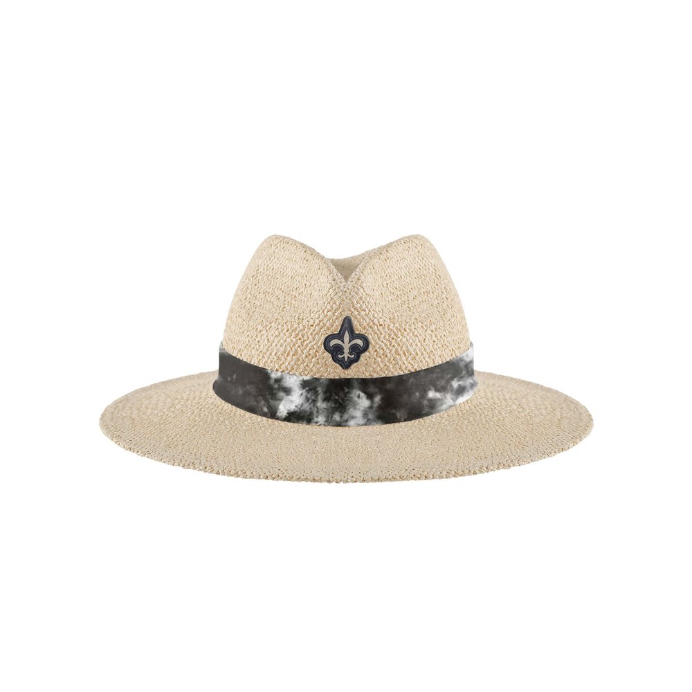 FOCO New Orleans Saints NFL Womens Tie Dye Ribbon Straw Hat