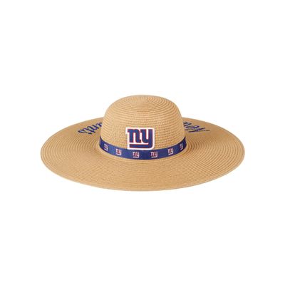 New York Giants NFL Womens Wordmark Beach Straw Hat