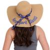 New York Giants NFL Womens Wordmark Beach Straw Hat view 4