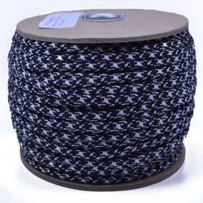 35+ Camo Pattern of Parachute 550 Cord Type III 7 Strand Paracord - Black & White Camo (250 Foot Spool)