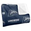 Longwood University Lancers Blanket, 36"x58" Logo Pattern, Silky Touch Super Soft Throw view 3