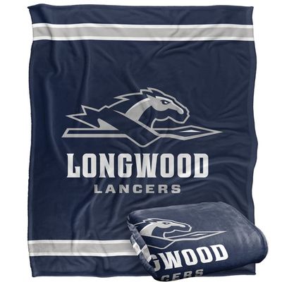 Longwood University Lancers Blanket, 50"X60", Primary Logo Stripes, Silky Touch Super Soft Throw