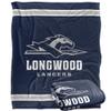 Longwood University Lancers Blanket, 50"X60", Primary Logo Stripes, Silky Touch Super Soft Throw view 1
