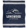 Longwood University Lancers Blanket, 50"X60", Primary Logo Stripes, Silky Touch Super Soft Throw view 2
