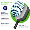 Most Popular! F2 Sports Graphite Blue Tie Dye Pickleball Paddle | USA Pickleball Approved Racket| Textured for Max Spin | 14mm core for Power | Cute Pickleball Paddle for Beginners or Pros view 2