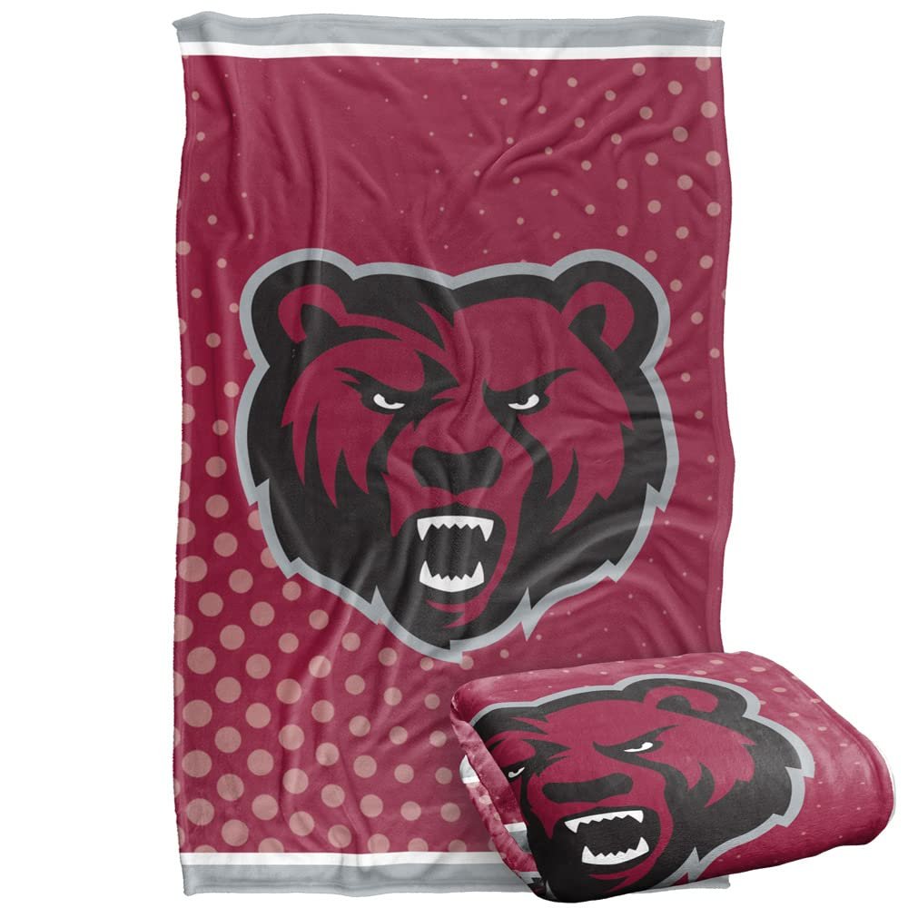 State University of New York at Potsdam Bears Blanket, 36"x58" Logo Dots, Silky Touch Super Soft Throw