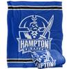Hampton University Pirates Blanket, 50"X60", Primary Logo Stripes, Silky Touch Super Soft Throw view 1