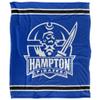 Hampton University Pirates Blanket, 50"X60", Primary Logo Stripes, Silky Touch Super Soft Throw view 2