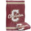 College of Charleston Cougars Blanket, 36"x58" Primary Logo Stripes, Silky Touch Super Soft Throw view 1