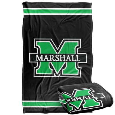 Marshall University The Heard Blanket, 36"x58" Primary Logo Stripes, Silky Touch Super Soft Throw