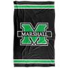 Marshall University The Heard Blanket, 36"x58" Primary Logo Stripes, Silky Touch Super Soft Throw view 2