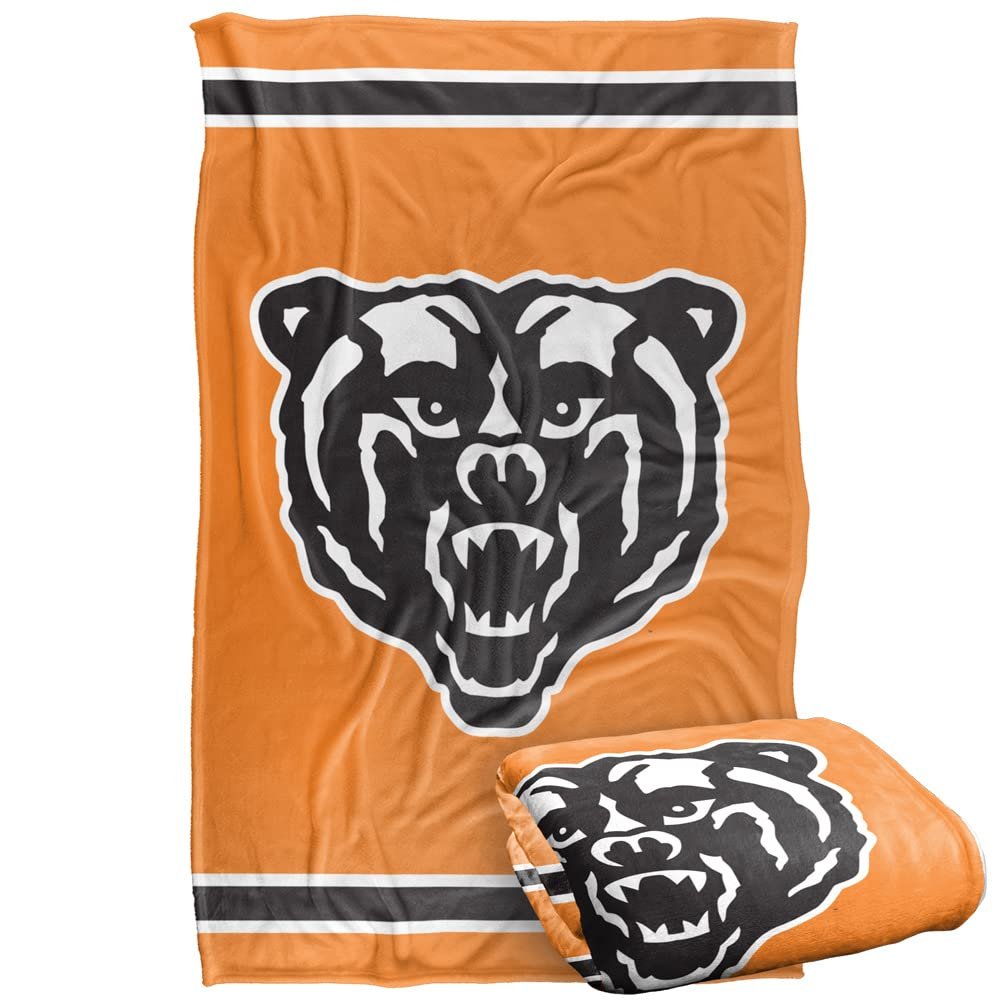 Mercer University Bears Blanket, 36"x58" Primary Logo Stripes, Silky Touch Super Soft Throw