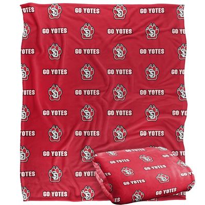 University of South Dakota Coyotes Blanket, 50"X60", Logo Pattern, Silky Touch Super Soft Throw