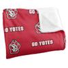 University of South Dakota Coyotes Blanket, 50"X60", Logo Pattern, Silky Touch Super Soft Throw view 3