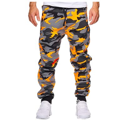 Mens Camouflage Sweatpants with Pockets Tapered Fit Stretchy Cotton Jogger Pants Workout Gym Outdoor Sports Trousers