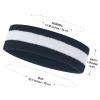 ONUPGO Kids Sweatbands Headband Wristband Set - Athletic Cotton Sweat Band for Sports (1 Headband + 2 Wristbands) (Black/White/Black) view 3