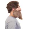 HPO Adult Men's Giant Brown Twisted Wizard Champion Mustache and Beard, Synthetic Fiber view 4