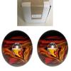 BuyBocceBalls - EPCO Duckpin Bowling Balls - - (4 3/4 inch- 3lbs. 10 oz.) Pack of 2 - Marbleized - Black, Red & Yellow - Made in USA view 1