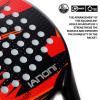 Padel Racket Carbon Fiber Surface with EVA Memory Flex Foam Core Padel Tennis Racquets Lightweight (red 2pcs) view 3