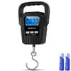 Digital Fish Scale Hanging Scale Fishing Scale, SKEAP 110lb/50kg Luggage Scale,Fish Weighing Scale, Upgrade Large Handle & Backlit LCD Display, Black,Fishing Gifts for Men,Black view 1