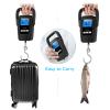 Digital Fish Scale Hanging Scale Fishing Scale, SKEAP 110lb/50kg Luggage Scale,Fish Weighing Scale, Upgrade Large Handle & Backlit LCD Display, Black,Fishing Gifts for Men,Black view 2