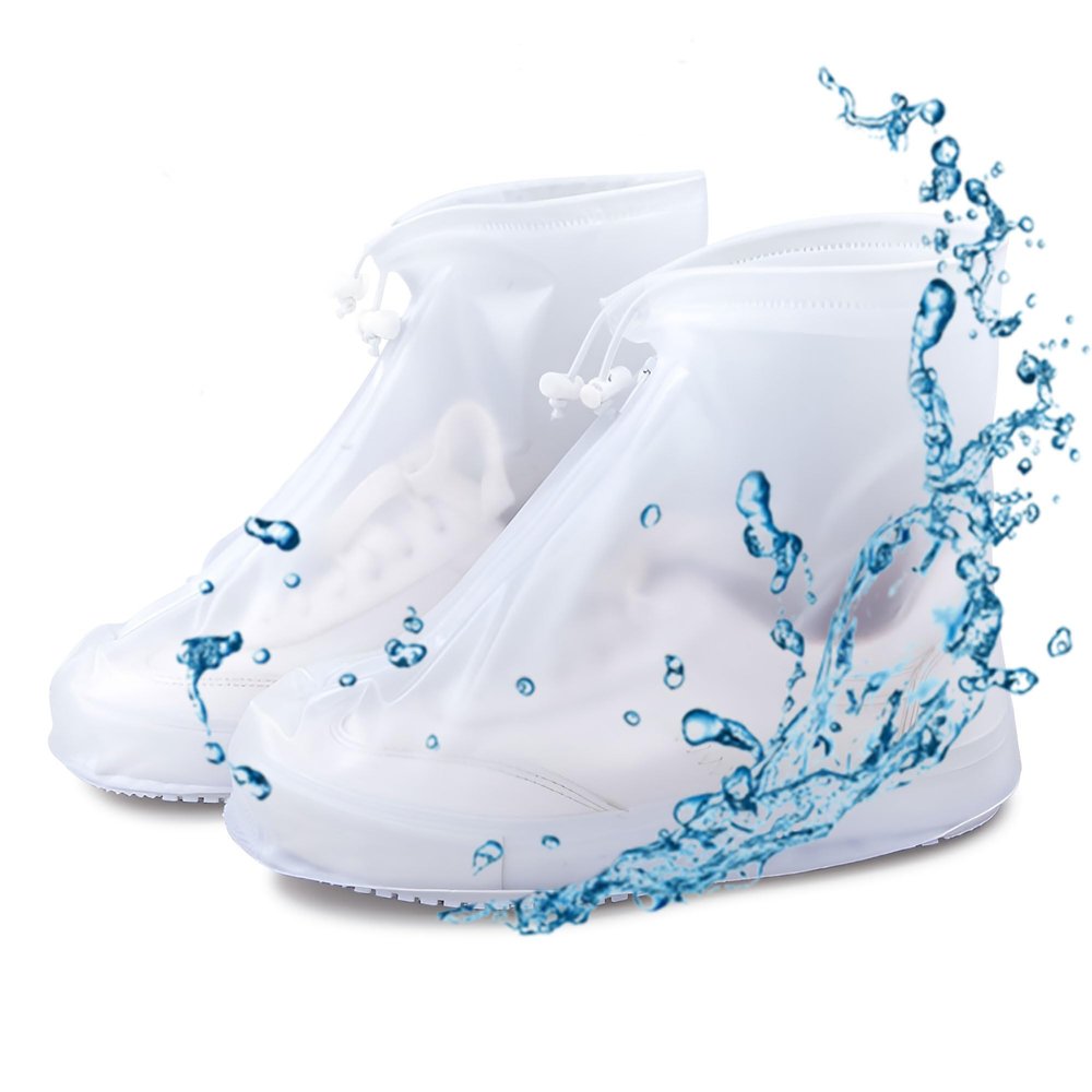 SooGree Rain Shoe Covers- Waterproof Sand Control Non-Slip Overshoes Covers Women Men Kids Outdoor Foldable Reusable PVC Rubber Sole Medium Top Shoe Covers (3XL), SG-SC001