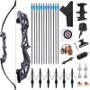 Furqery 52" Bow and Arrow Set for Adults, Archery Recurve Bows Beginner Right & Left Handed, Takedown Recurve Bow with 12 Carbon Fiber Arrows for Hunting & Target Practice Outdoor, 40lb view 1
