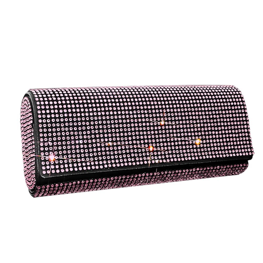 ihreesy Car Sunglasses Case,Glitter Crystal Eyeglasses Holder Protective Box Universal Sunglass Organizer ABS Sunglasses Storage Case Holder with Magnetic Closure for Most Cars,Pink