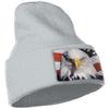 American Bald Eagle Knit Beanie Winter Hats for Men and Women Knitted Cuffed Skull Cap Acrylic Daily Beanie Hat Gray view 4