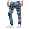 Mens Camouflage Sweatpants with Pockets Tapered Fit Stretchy Cotton Jogger Pants Workout Gym Outdoor Sports Trousers view 2