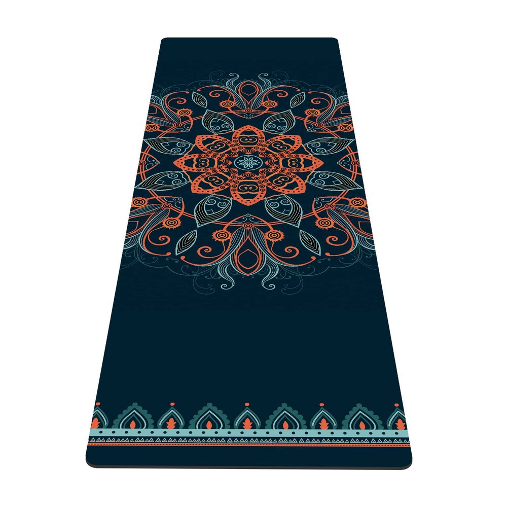 nuveti Yoga Mat Print Extra Thick TPE Non Slip Fitness Exercise Mat with Carrying Bag, 72"x24" Extra Thick 6MM Exercise & Workout Mat for Yoga, Pilates Fitness and Floor Exercises