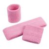 ONUPGO Kids Sweatbands Headband Wristband Set - Athletic Cotton Sweat Band for Sports (1 Headband + 2 Wristbands) (Light Pink) view 2