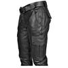 Mens Black Leather Pants Slim Fit Motorcycle Hip Hop Punk Gothic Streetwear Trousers Flat Pockets Skinny Cargo Joggers view 3