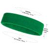 ONUPGO Kids Sweatbands Headband Wristband Set - Athletic Cotton Sweat Band for Sports (1 Headband + 2 Wristbands) (Green) view 3