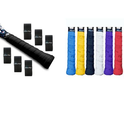 ALIEN PROS 12 Pack Black & Pets Mix Tennis Racket Grip Tape - Wrap Your Racquet for High Performance