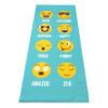 Bean Products 60x24 Non Slip Yoga Mat for Exercise - 3mm Thick Comfortable Workout Floor Mat for Kids - Eco Friendly Foldable Yoga Mat for Yoga, Pilates, Gym and Stretching, Wave Emoji view 1