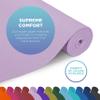 Bean Products 60x24 Non Slip Yoga Mat for Exercise - 3mm Thick Comfortable Workout Floor Mat for Kids - Eco Friendly Foldable Yoga Mat for Yoga, Pilates, Gym and Stretching, Wave Emoji view 2