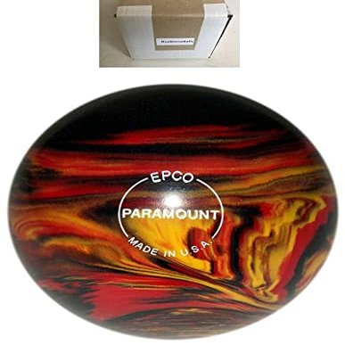 BuyBocceBalls - EPCO Duckpin Bowling Balls - - (4 3/4 inch- 3lbs. 10 oz.) Single - Marbleized - Black, Red & Yellow - Made in USA