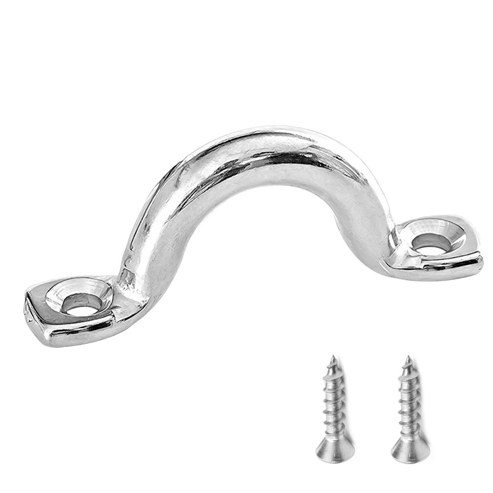 AMYSPORTS Tie Down Deck Loop Steel Stainless Hardware Deck Loop Marine Boat Top Eye Strap Kayak Pad SUS316 6mm 15/64 Inch 6pcs