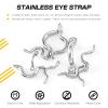AMYSPORTS Tie Down Deck Loop Steel Stainless Hardware Deck Loop Marine Boat Top Eye Strap Kayak Pad SUS316 6mm 15/64 Inch 6pcs view 2
