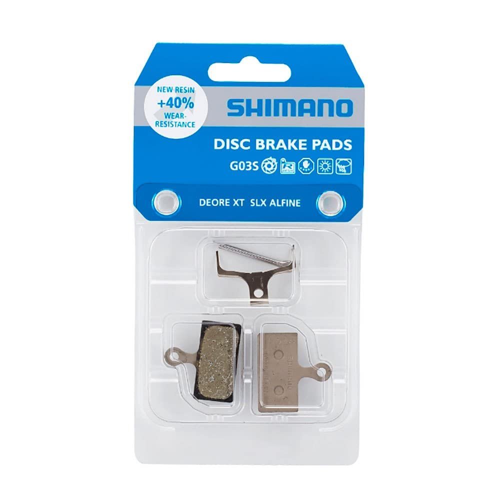 SHIMANO G05A-RX disc Pads and Spring, Alloy Backed, Resin,Black,One Size