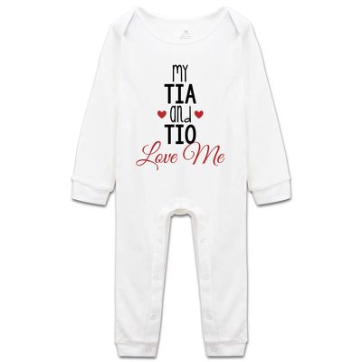 DOQOSESHY My TIA And TIO Love Me Baby Onesie Newborn Clothes Infant Rompers Long Sleeve/Sleeveless/Short Sleeve