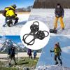 5 Teeth Crampons, Easy to Carry Strong Grip Lightweight Anti Skid Good Flexibility 5 Teeth Climbing Shoe Spikes for Outdoor for Ice Fishing(Black, S) view 4